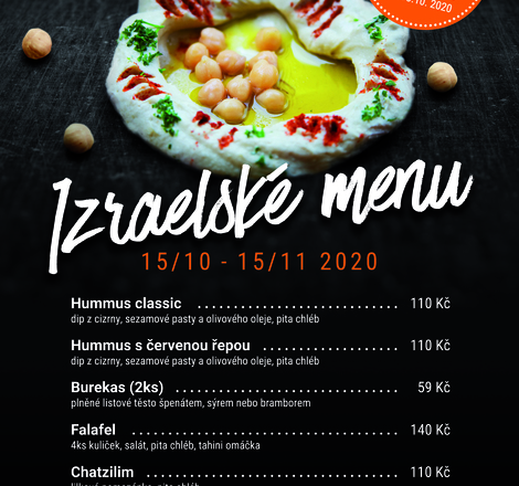 Izraelské menu - 15.10. - 15.11.2020